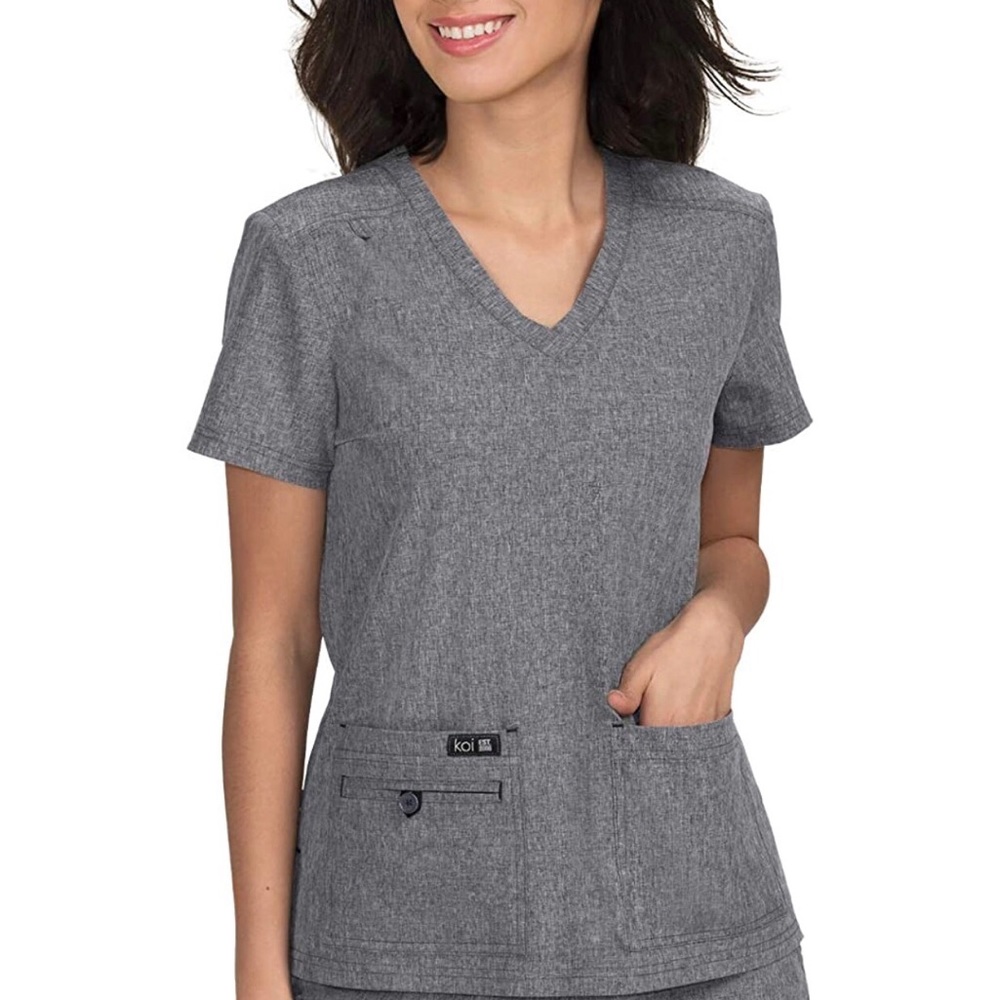 Koi Scrub SET- Heather Gray